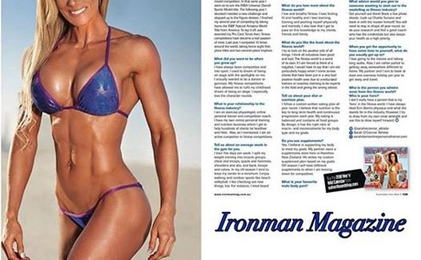 Sarah O'Connor - featured athlete in Australian Iron Man Magazine 2016